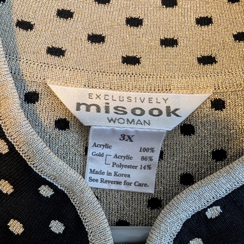 Black and Gold Polka Dot Stunning Cardigan - Picture 4 of 8